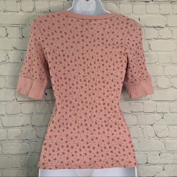 Pink Roses Waffle Knit Blouse - Picture 5 of 6